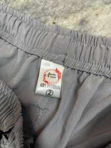 Grey Baggy Fit Cargo Pants
