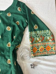Green Printed Short Kurti