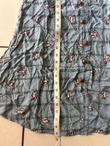 Printed  Rayon Round Grey Kurti