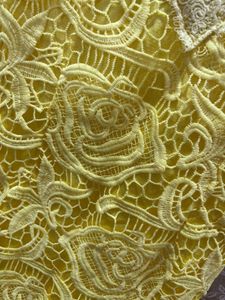 Yellow Lace Mini Dress