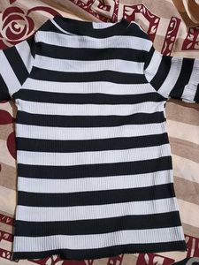 Striped Ribbed Top