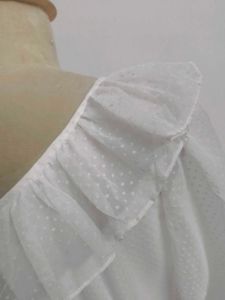 Vintage White Ruffled Gown