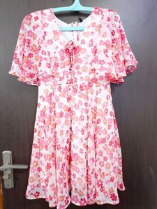 Flared Floral Dress