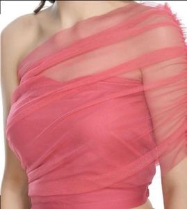 One-Shoulder Pink Top
