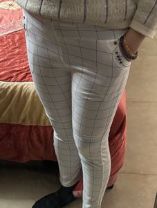 White Plaid Pants