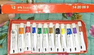 12 Watercolor Tube Paint Colours Set Faber Castell