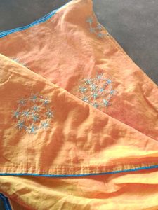 saree with stitched blouse
