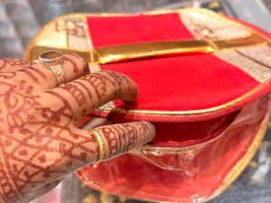 Red & Gold Gift/Jewelry Pouch