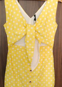 Sexy Polka Dot Back Tie Bodycon Dress