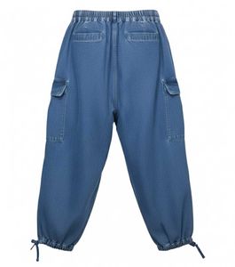 Denim Parachute pants