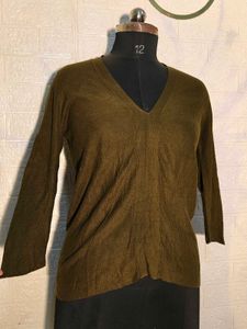 Olive Green Knit Sweater