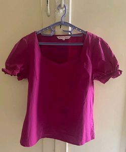Pink Puff Sleeve Top