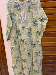 Floral Print chicken kari kurta