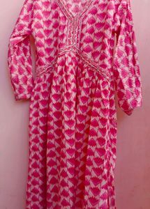 Pink Printed Kurta