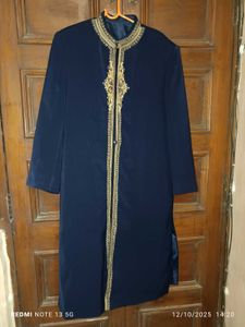 Elegant Navy Blue Sherwani Jacket
