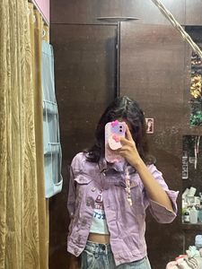 Lilac Denim Jacket