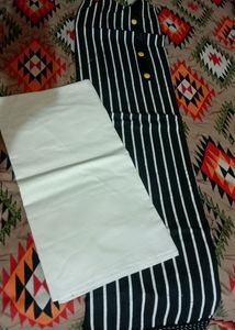 Black &amp;white Striped Material