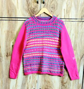 Colorful Knit Pullover Sweater size-40