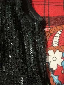 Festive Red &amp; Black Girls&#39; Outfit