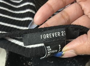 Striped Long Sleeve Crop Top