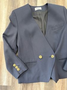 Navy Blazer with Gold Buttons