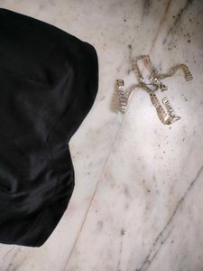 Y2k Black Prom Dress With Sequin Straps