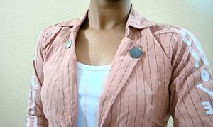 Peach Top With Attached Jacket
