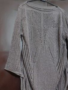 Grey Net Designer Top For 38 Bust
