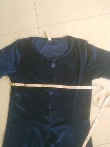 Blue Velvet Kurti