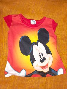 red, orange  Girls Clothing Tshirt