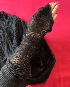 Black Knitted Shrug/coverup