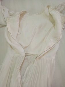 Vintage White Pleated Dress
