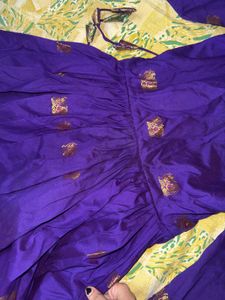 purple long anarkali dress