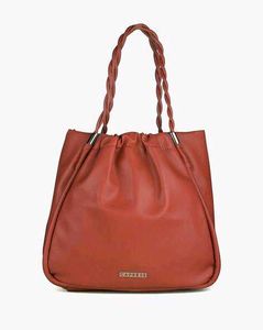 Caprese Orignal Orange Bucket Bag With Metal Accen