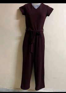 stalk branded Elegant Maroon Jumpsuit