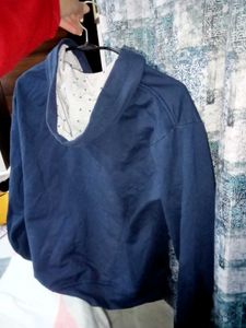 Blue 'Hug Me' Zip-Up Hoodie