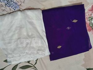 Purple &amp; White  dupatta used sometime combo