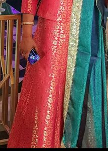 Brocade Fabric Lehgha Choli With Dupatta