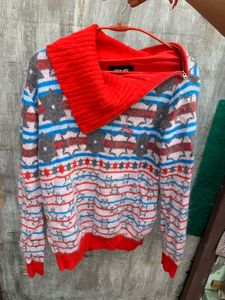 PING orignal deisgner Patterned Zip-Up Sweater