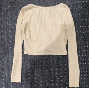 Zara Ribbed Top Size L