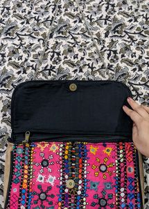 Pink Ethnic Sling Bag