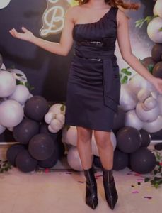 Black One-Shoulder Dress