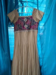Elegant Cream & Floral Dress