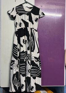 Abstract Print Casual Dress