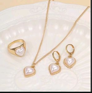 Heart Pearl Anti Turnish Jewelry Set