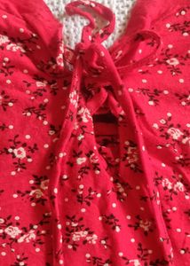 Red Floral Mini Dress