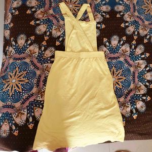 Yellow Floral Overalls