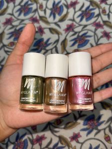 3 Metallic MyGlamm Nailpaints