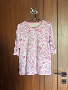 Floral Print 3/4 Sleeve Top