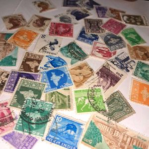 40 Vintage Indian Stamps